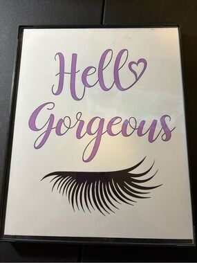 Hello Gorgeous Purple Wall Art Print